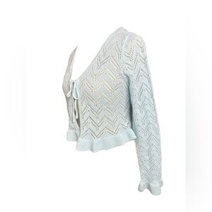 Light Blue crochet tie top